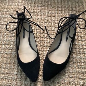Zara lace up flats